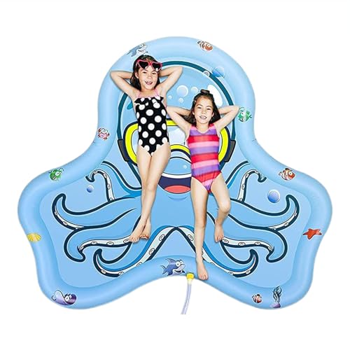 Sprinkler Pool for Kids, Large Non-Slip Sprinkler Pad, Thickened Pet Water Mat, 1300g (Light Blue) 70.87x59.84x4.72inches, Outdoor Splash Pad for Summer, von Generisch