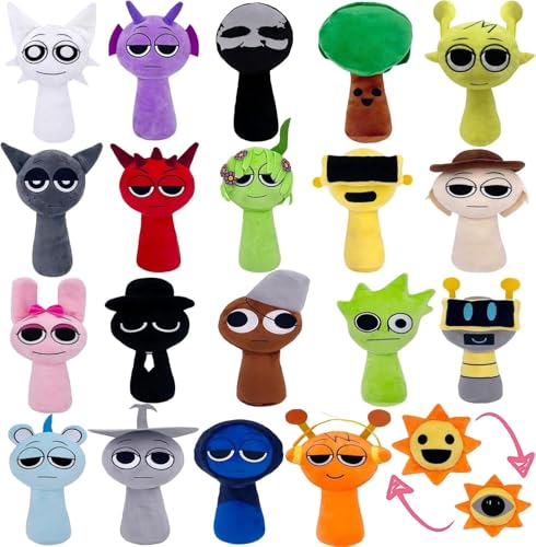 Sprunki Plush, Sprunki Plüschtier Geschenke für Fans, Sprunki Plüschtiere, Sprunki Game Plush Toys, Sprunki Plüschspielzeug, Sprunki Plush Figuren Doll, Sprunki Kuscheltie (20 Stück) von Generisch