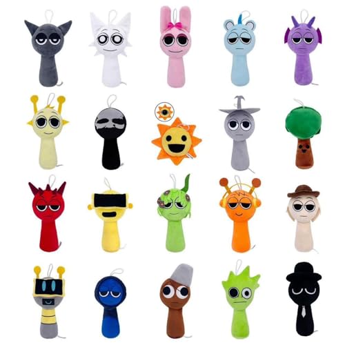 Sprunki Plush, Sprunki Plüschtier Geschenke für Fans, Sprunki Plüschtiere, Sprunki Game Plush Toys, Sprunki Plüschspielzeug, Sprunki Plush Figuren Doll, Sprunki Kuscheltie (20 Stück) von Generisch