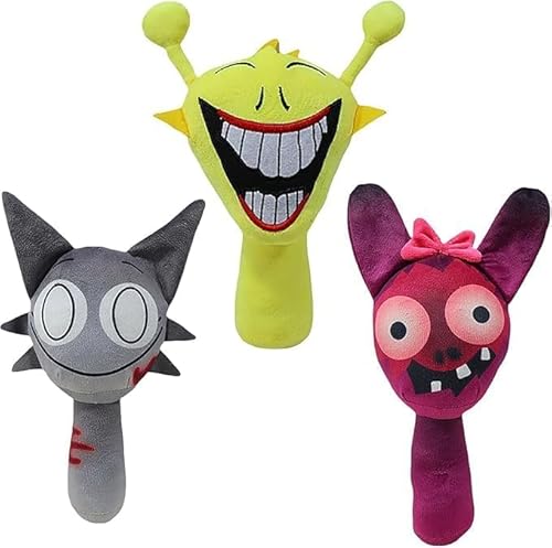 Sprunki Plush, Sprunki Plüschtier Geschenke für Fans, Sprunki Plüschtiere, Sprunki Game Plush Toys, Sprunki Plüschspielzeug, Sprunki Plush Figuren Doll, Sprunki Kuscheltie (3 Stück) von Generisch