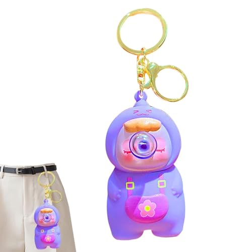 Squeeze Keychain Anhänger, Silikon Squeeze Spielzeug Entspannende Cartoon Charakter, Übung Finger Geschicklichkeit Frauen Männer Sensorisches Spielzeug für Tragetasche, Schultasche, Rucksack von Generisch