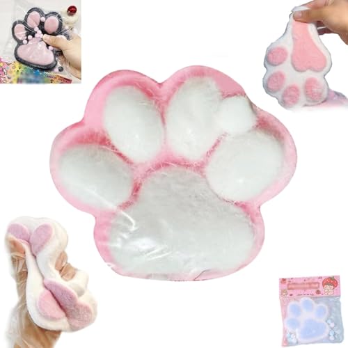 Squishy Katzenpfote Groß, Cat Squishy Quetschspielzeug, Katzenpfoten, Handgefertigtes Squishy-Katzenpfoten-Quetschspielzeug, Riesiges Squishy-Spielzeug zum Stressabbau (Pink) von Generisch