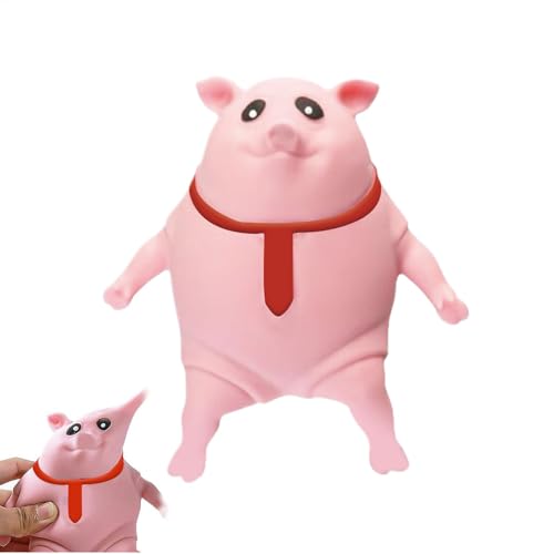 Squishy Pig – Piggy Squeeze Toy, Stress Toy Pig, Pig Fidget Toy, Lovely Animal Pinch Anti-Stress Mochi Toys – Neuartiges süßes Squishy Toy Pink Pig Geschenke für Kinder Erwachsene von Generisch