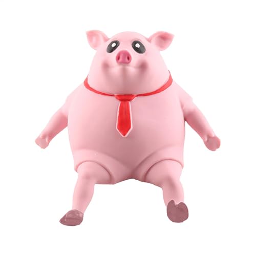 Squishy-Schweine-Stressspielzeug – Pinkes Quetschspielzeug, 2025 Neues Stressabbau-Schweinespielzeug Weiches Und Elastisches Dekompressionsspielzeug,lustiges Tier-Zappelspielzeug Für Kinder Erwachsene von Generisch