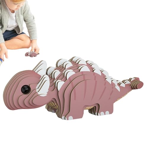 Stapelbare Dinosaurier-Puzzles, sensorische Spielzeuge, Dinosaurier-Puzzles für Kinder, Rätsel mit Tiermotiven - Tierbausteine, Vorschul-Lernspielzeug, Lernspielzeug für Kinder, und Mädchen von Generisch