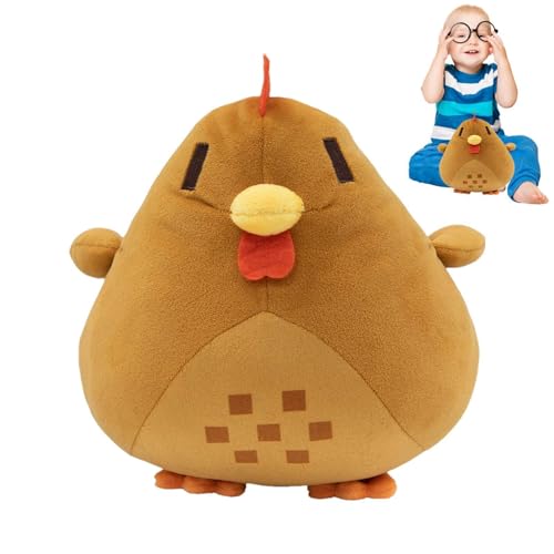 Star-Dew Valley Huhn-Plüschpuppe, Videospiel Valley Huhn-Plüschtier, 7,87 Zoll große Stofftierkissen-Hühnerpuppenfigur, Hühnerkissen für Mädchen Stardew Merch von Generisch