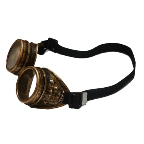 Steampunk Brille - Breite viktorianische Steampunk Brille | Variable Futuristische Retro Brille | Cyber Steampunk Brille | Viktorianische Steampunk Brille für Meetings, Halloween, Make-up-Meetings von Generisch