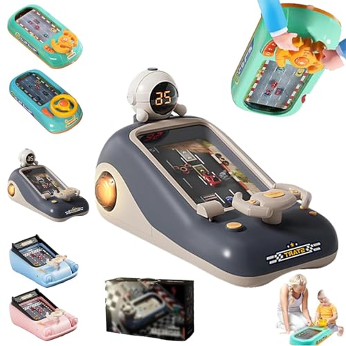 Steerjoy Driving Simulator, Steer Joy Driving, Simulated Driving Racing Car Game with Music & Vehicle, Driving Simulator Toy for Boys and Girls Gift (Gray,One Size) von Generisch