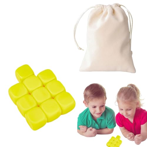 Steinspielset für Kinder, Steinkiesel-Set Bauspielzeug Hand-Auge-Koordination-Trainingsspielzeug, Steinkiesel-Set - Buntes Wurfspiel - 10x Silikonbausteine, Stapelbausteine, Lernspielzeug für , von Generisch