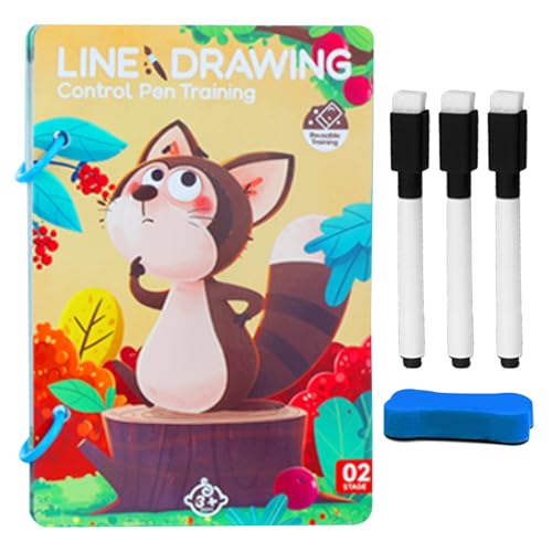 Stiftkontrolle Trainingskarten,Schreibfähigkeiten Trainingskarten Wiederverwendbar | Schreiben Lernbuch Interaktiver Spielspaß Kompetenzentwicklung Für Kinder Vorschulkinder Stiftkontrolle Trainingskarten,Schreibfähigkeiten Trainingskarten Wiederverwendbar | Schreiben Lernbuch Interaktiver Spielspaß Kompetenzentwicklung Für Kinder Vorschulkinder von Generisch