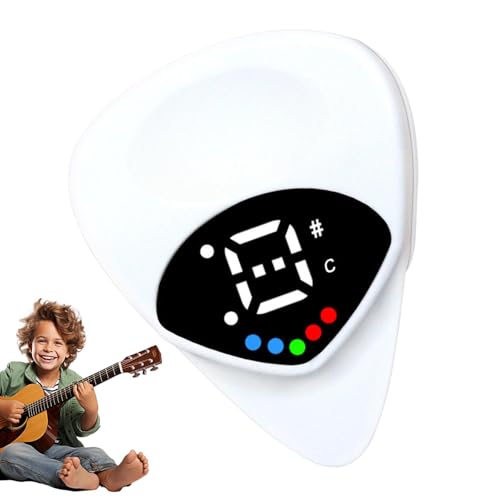 Stimmgerät für Gitarre, Stimmgerät für E-Gitarre | 2-in-1-Gitarren-Plektren-Tuner für Akustikgitarren - Lernwerkzeuge für E-Gitarre, Gitarrenzubehör für Anfänger, batteriebetrieben, für Damen und Herr von Generisch