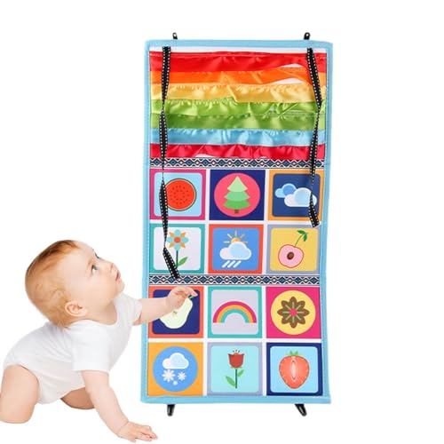 Stoffbücher für Babys,Knisterbücher für Babys,Kleinkindspielzeug Sinnesspielzeug - Weicher Beißring mit hohem Kontrast, Feinmotorik-Spielzeug, Stoffbücher, Sinnesbücher, Lernspielzeug für Kinder von 0 von Generisch