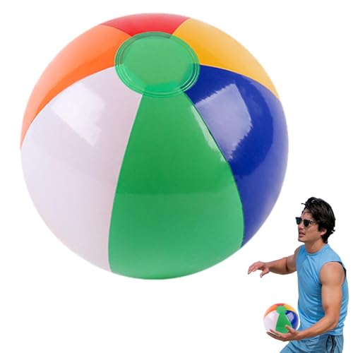 Strandbälle, aufblasbarer Strandball, klassischer Regenbogen-Ball, aufblasbares Spielzeug für Schwimmbad, Wasserbälle Gastgeschenke Strandspiele, Pool-Spielzeug-Set Spiele von Generisch