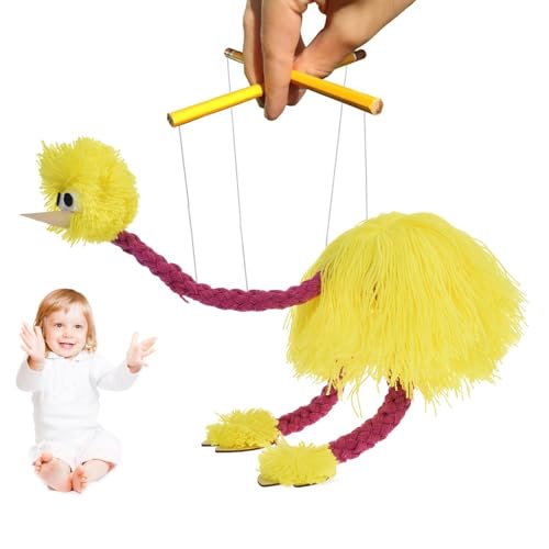 Strauß Marionettenpuppe | Handgefertigte Interaktive Schnurpuppe Für Kinder | Realistische Rollenspielpuppe Für Kinder | Entzückendes Familienfreundliches Spielzeug | Spannende Marionettenpuppe Für Kr von Generisch