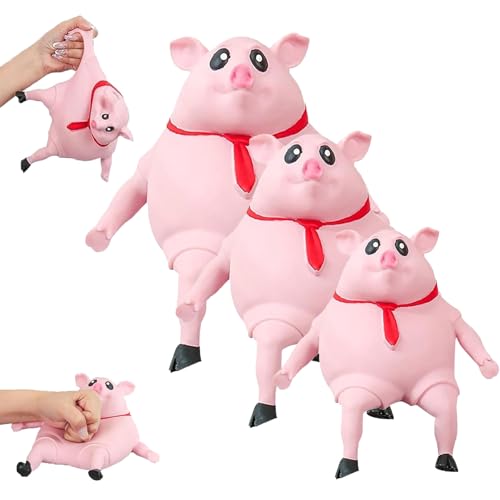 Stress Schwein, Anti Stress Schwein, Schwein Quetsch Spielzeug, Quetsch Spielzeug Schwein, Schwein Zum Schlagen, Anti Stress Spielzeug für Kinder Erwachsener (3 STK.Mischung) von Generisch