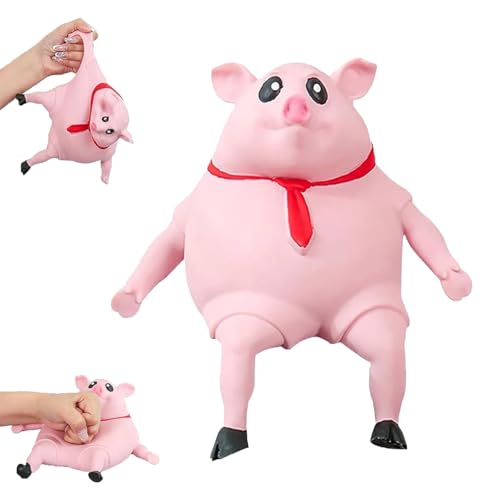 Stress Schwein, Anti Stress Schwein, Schwein Quetsch Spielzeug, Quetsch Spielzeug Schwein, Schwein Zum Schlagen, Anti Stress Spielzeug für Kinder Erwachsener (Große) von Generisch