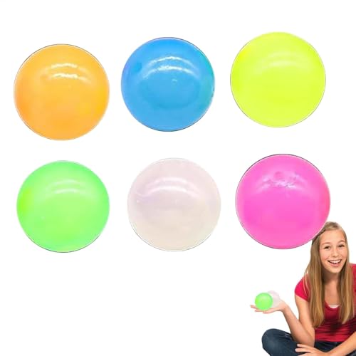 Stressball Klebriger Zielball, Leuchtet Im Dunkeln Klebrige Bälle, Klebriges Deckenball-Spielzeug, Glorbs-Bälle, Stressbälle, Fidget-Spielzeug, Entspannendes Spielzeug Für Indoor-Wurfspiele von Generisch