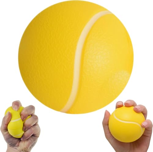 Stressball Lustig Antistressball, 5.5CM Mini Tennis Sportbälle Schaum Stressabbau Bälle Schaumstoffbälle Stressabbau Spielzeug Quetsch Anti Stress Spielzeug für Büro Schule Kinder Erwachsener（Tennis） von Generisch