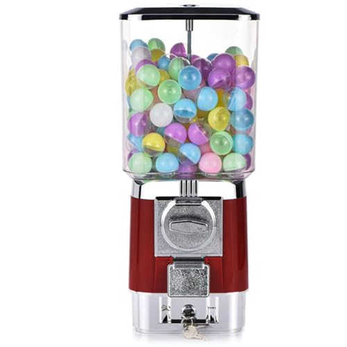Süßigkeitenautomaten, Münzbetriebene Kaugummi-Maschine mit 200 leeren Kugeln & 100 Edelstahl-Spielsteinen, Kaugummi-Maschine für Kinder, für Spielzeugkapseln, Hüpfbälle, für Spielgeschäfte Süßigkeitenautomaten, Münzbetriebene Kaugummi-Maschine mit 200 leeren Kugeln & 100 Edelstahl-Spielsteinen, Kaugummi-Maschine für Kinder, für Spielzeugkapseln, Hüpfbälle, für Spielgeschäfte von Generisch