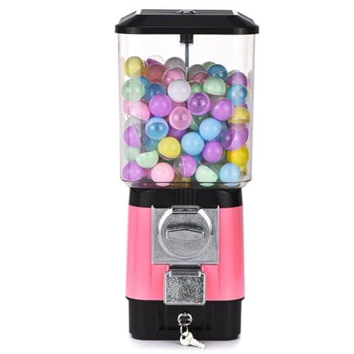 Süßigkeitenautomaten, Münzbetriebene Kaugummi-Maschine mit 200 leeren Kugeln & 100 Edelstahl-Spielsteinen, Kaugummi-Maschine für Kinder, für Spielzeugkapseln, Hüpfbälle, für Spielgeschäfte Süßigkeitenautomaten, Münzbetriebene Kaugummi-Maschine mit 200 leeren Kugeln & 100 Edelstahl-Spielsteinen, Kaugummi-Maschine für Kinder, für Spielzeugkapseln, Hüpfbälle, für Spielgeschäfte von Generisch