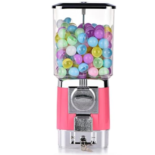 Süßigkeitenautomaten, Münzbetriebene Kaugummi-Maschine mit 200 leeren Kugeln & 100 Edelstahl-Spielsteinen, Kaugummi-Maschine für Kinder, für Spielzeugkapseln, Hüpfbälle, für Spielgeschäfte Süßigkeitenautomaten, Münzbetriebene Kaugummi-Maschine mit 200 leeren Kugeln & 100 Edelstahl-Spielsteinen, Kaugummi-Maschine für Kinder, für Spielzeugkapseln, Hüpfbälle, für Spielgeschäfte von Generisch