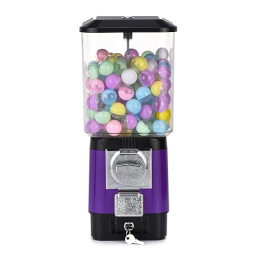 Süßigkeitenautomaten, Münzbetriebene Kaugummi-Maschine mit 200 leeren Kugeln & 100 Edelstahl-Spielsteinen, Kaugummi-Maschine für Kinder, für Spielzeugkapseln, Hüpfbälle, für Spielgeschäfte Süßigkeitenautomaten, Münzbetriebene Kaugummi-Maschine mit 200 leeren Kugeln & 100 Edelstahl-Spielsteinen, Kaugummi-Maschine für Kinder, für Spielzeugkapseln, Hüpfbälle, für Spielgeschäfte von Generisch