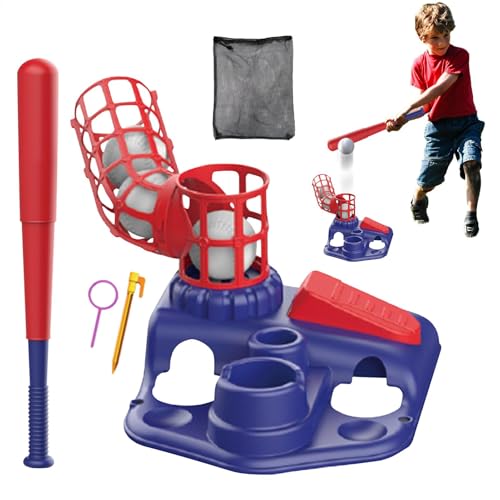 T-Ball-Set für Kleinkinder,T-Ball-Set für Kinder,Lustige Baseballspiele für Kinder - Baseball-Set für Kleinkinder, Baseball-Outdoor-Spielzeug, interaktive T-Ball-Spiele für und Mädchen im Alter von 3– von Generisch