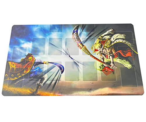 TCG Playmat (61 x 35 cm) Spielmatte für das Yu Gi Oh Kartenspiel | Gold Roger v Edward Newgate (with Field Zones) von Generisch