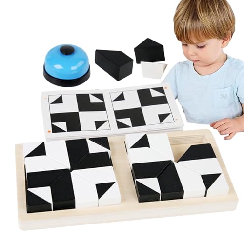 Tangram-Puzzle, Holz-Tangram - Intelligenz-Puzzleblock aus Holz, Tangram-Rätselspiel,Kinderpuzzles Geometrischer Block Interaktives Tangram-Puzzlespielzeug für Kinder Kinder Erwachsene von Generisch