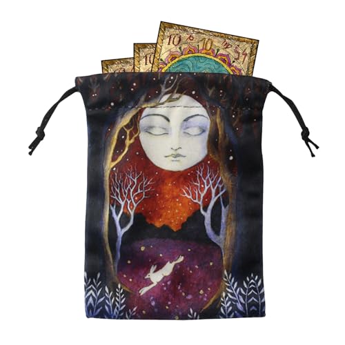 Tarot Beutel - Samtarner Tarotkartenhalter Mit Zugband - Doppelseitig Bedruckt Aufbewahrung für Transport Reisen Camping Garten Küche Wohnheim Klassenraum Büro Schrank Tarot Beutel - Samtarner Tarotkartenhalter Mit Zugband - Doppelseitig Bedruckt Aufbewahrung für Transport Reisen Camping Garten Küche Wohnheim Klassenraum Büro Schrank von Generisch