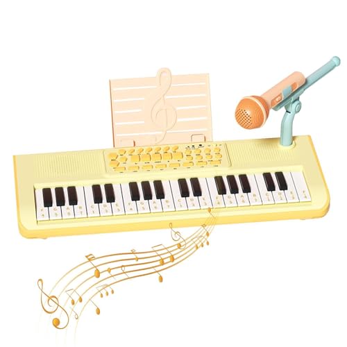 Tastaturklavier für Kinder - 37-Tasten-Musikklavier mit Mikrofon,Musikalisches Lernspielzeug für Anfänger, Kinder, und Mädchen von Generisch