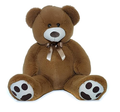 Teddybär Plüschbär 80 cm hoch Großer Bär Plüschbär 80 cm Plüschbär Kuscheltier Weicher Bär Plüschbär Großer Riesen Plüschbär Riesen Kuschelig Riesen Plüschbär (Hellbraun) von Generisch