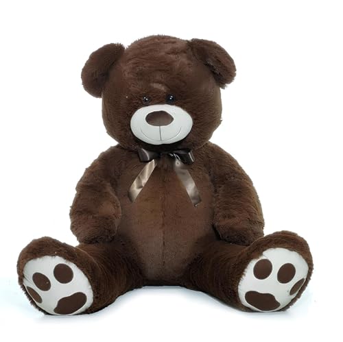 Teddybär Plüschbär 80 cm hoch Großer Bär Plüschbär 80 cm Plüschbär Kuscheltier Weicher Bär Plüschbär Großer Riesen Plüschbär Riesen Weiche Riesen Plüschbär (Dunkelbraun) von Generisch