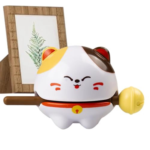 Temple Blocks for Percussion,Fortune Cat Wooden Fish Drum Temple Block, Cartoon Temple Block Desk Toy, Sound Drum, Cute Buddhist Instruments for Meditation, Fun and Relaxing Toy for Women and Men von Generisch