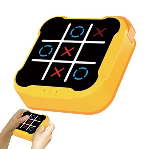 Tic-Tac-Toe Bolt Spiel | 3-in-1 Puzzlespielkonsole | Tragbare Puzzle-Spielekonsole, Reise-Puzzle-Spielekonsole | klassisches Fingerspitzen-Spielzeug-Brettspiel für alle Altersgruppen von Generisch