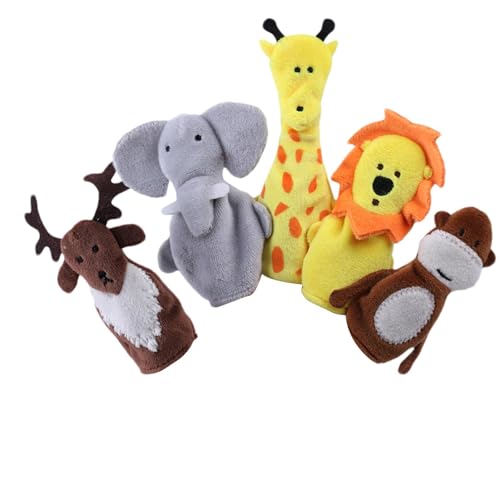 Tierische Fingerpuppen,Fingerpuppe | 5 Stück- Waldtier-Fingerpuppen,Fingerpuppen-Set, Partygeschenke, Bildung, Lernhilfe, Geschichtenzeit, Spielzeit von Generisch