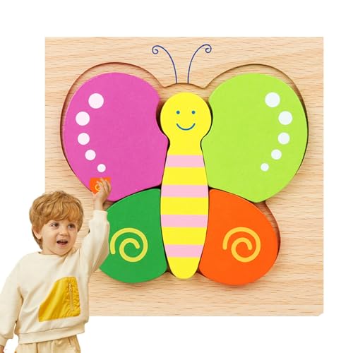 Tierpuzzle aus Holz für Kinder,Tierpuzzle aus Holz für Kleinkinder | Cartoon-Puzzlespiel | Niedliche Holzpuzzles für Kleinkinder, lehrreiches Vorschulspielzeug für und Mädchen im Alter von 4–6 Jahren von Generisch