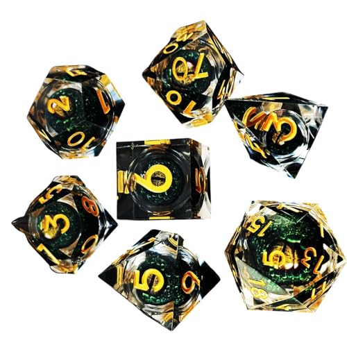 Tiny Role-Playing Dice Set, Table Game Tiny Dice Set, Role-Playing Dice, Dice & Accessories Unique Liquid Core Design Small Polyhedral Polyhedral Dice for Men and Women Gamers von Generisch