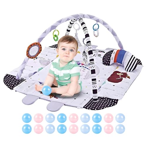 Toddler Activity Mat, Activity Center with Sea Balls and Detachable Toys, Washable Kids Activity Mat, Early Learning Toy for Visual, Hearing, Sensory, Motor Development for Babies and von Generisch