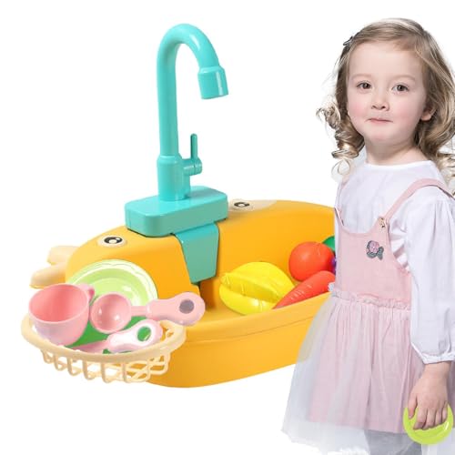 Toddler Kitchen Set Toys - Automatischer Wasserkreislauf, Spielzeug für Küchenspüle | Spielzeug für Kinder fließendes Wasser, automatischer Wasserzyklus, Gamat von Generisch