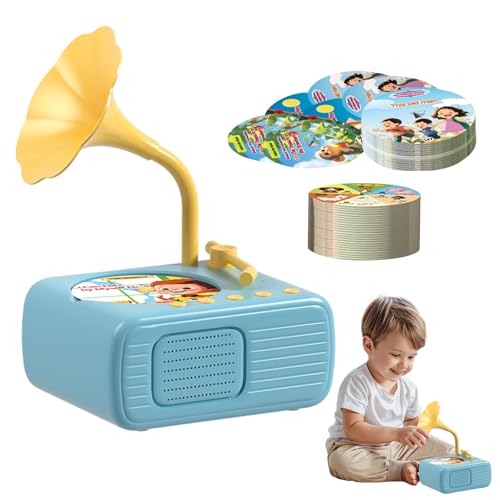 Toddler Phonograph mit 96 Karten | Kinder Plattenspieler | Pädagogisches Lernspielzeug für Musikförderung und Sinneswahrnehmung | Nostalgisches Spiel Gutenachtgeschichten Familienzeit Unterricht Toddler Phonograph mit 96 Karten | Kinder Plattenspieler | Pädagogisches Lernspielzeug für Musikförderung und Sinneswahrnehmung | Nostalgisches Spiel Gutenachtgeschichten Familienzeit Unterricht von Generisch
