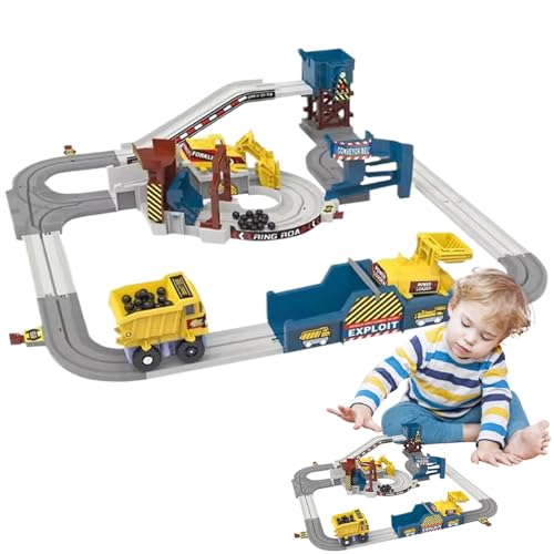 Toddler Race Track Toy, Quarry Vehicle Adventure Set, Learning and Educational Toy, Flexible Construction Playset, Stem Building Toys, Ideal for Kids, Interactive Race Car Activity von Generisch