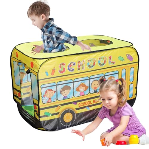 Toddler Tent, Bus Shape Foldable Indoor Playhouse, Easy to Set Up Car Themed Kids Tents, Polyester Kids for (Boys and Girls), Fun Indoor for Children von Generisch