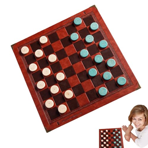 Tone Chess Sets for Adults, Stone Chess Board Game, Strategy Plaything, Checkers Set, Educational Desktop Games for Kids and Adults, 12.9x0.39x12.9 Inches von Generisch