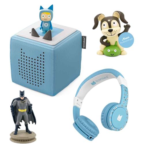 Tonie Extrapack: Blaue Toniebox mit Lauscher, Lieblings-Kinderlieder & Batman – Hörspaß für kleine Tänzer und Superhelden ab 3 Jahren – Bewegung & Abenteuer! von Generisch