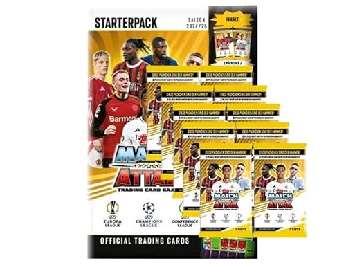 Topps Champions League Match Attax Saison 2024/25 – 1x Starterpack + 10x Booster von Generisch