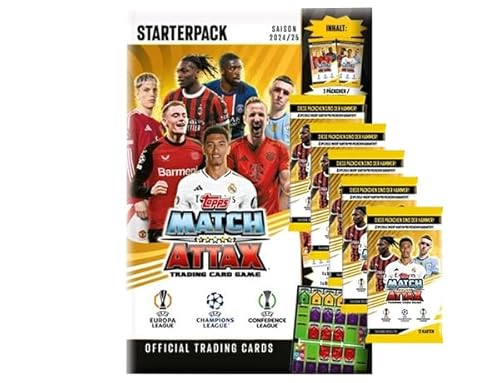 Topps Champions League Match Attax Saison 2024/25 – 1x Starterpack + 5X Booster von Generisch