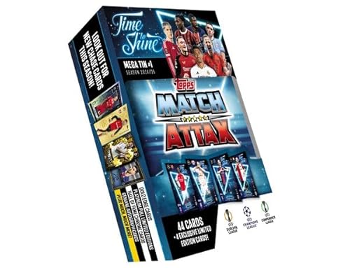 Topps Champions League Match Attax Saison 2024/25 – "Time to Shine Mega Tin #1 (44 Cards + 4 Exclusive Limited Edition Cards) von Generisch