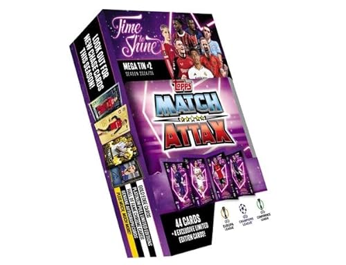 Topps Champions League Match Attax Saison 2024/25 – "Time to Shine Mega Tin #2 (44 Cards + 4 Exclusive Limited Edition Cards) von Generisch