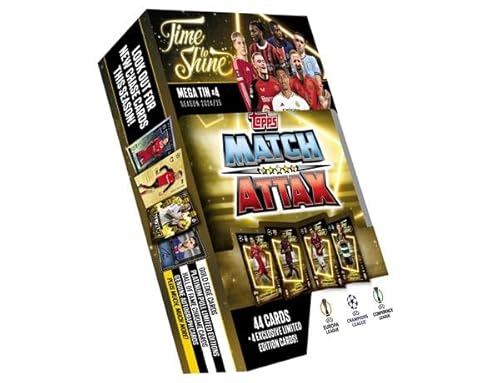 Topps Champions League Match Attax Saison 2024/25 – "Time to Shine Mega Tin #4 (44 Cards + 4 Exclusive Limited Edition Cards) von Generisch